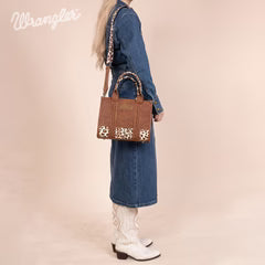Wrangler Leopard Print Concealed Carry Tote/Crossbody - LP-BR