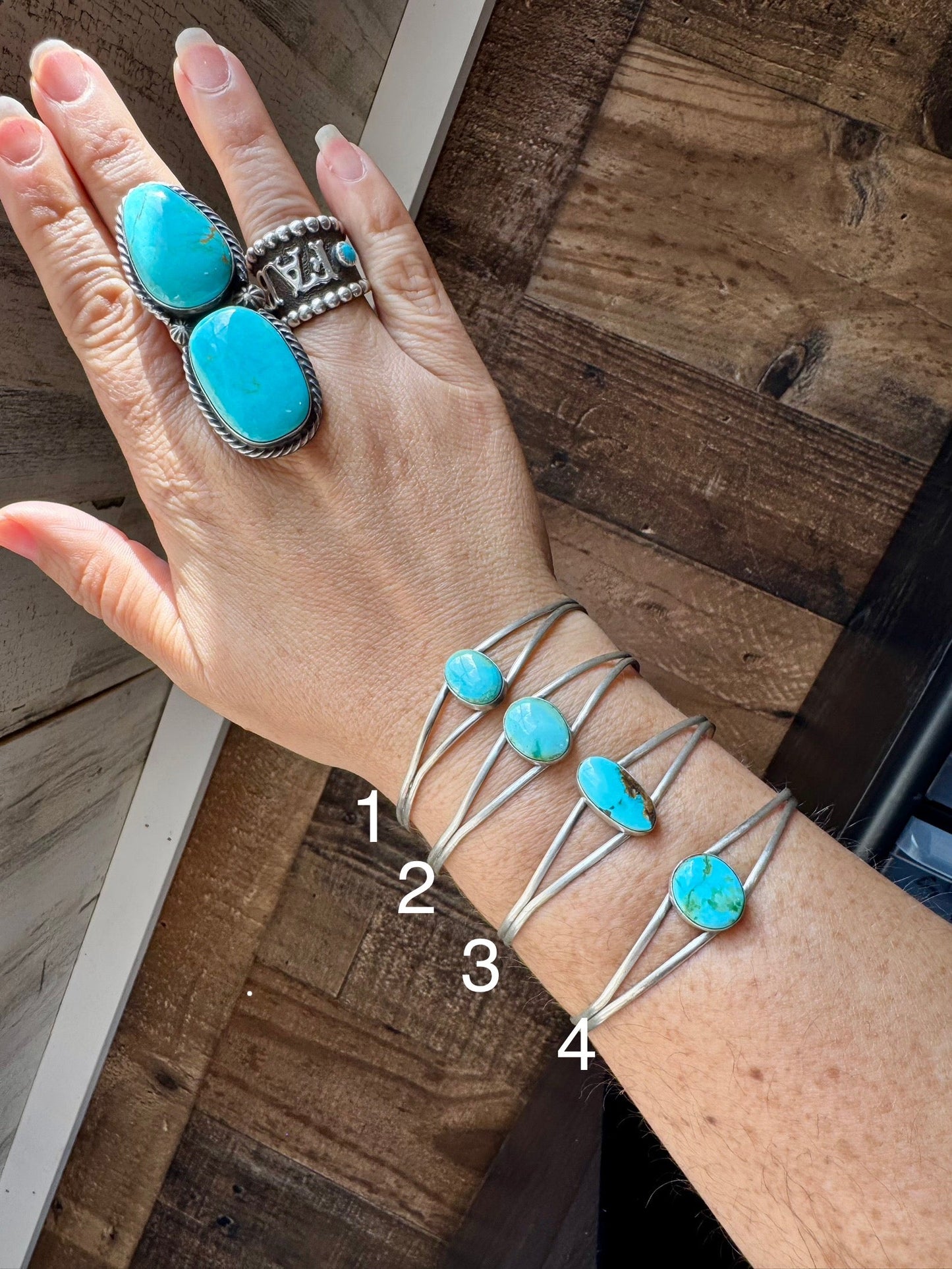 Sonoran Gold Turquoise Cuff – Sterling Silver – Native Made – Made in USA