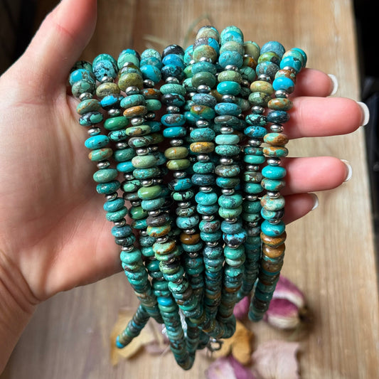 Sterling Silver Saucer Necklace – 19” – 5 mm Rondelle Beads