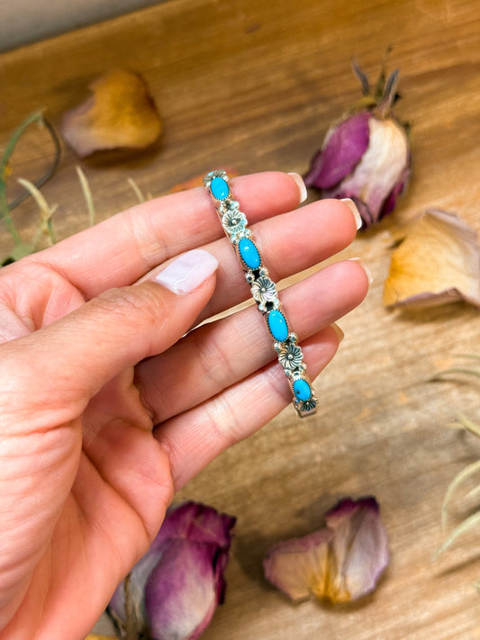 Sterling Silver Kingman Turquoise Cuff Bracelet