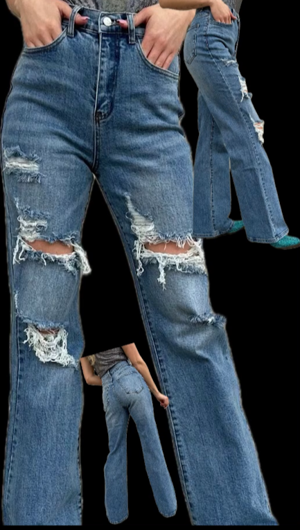 Rough Rider Denim Distressed Jeans