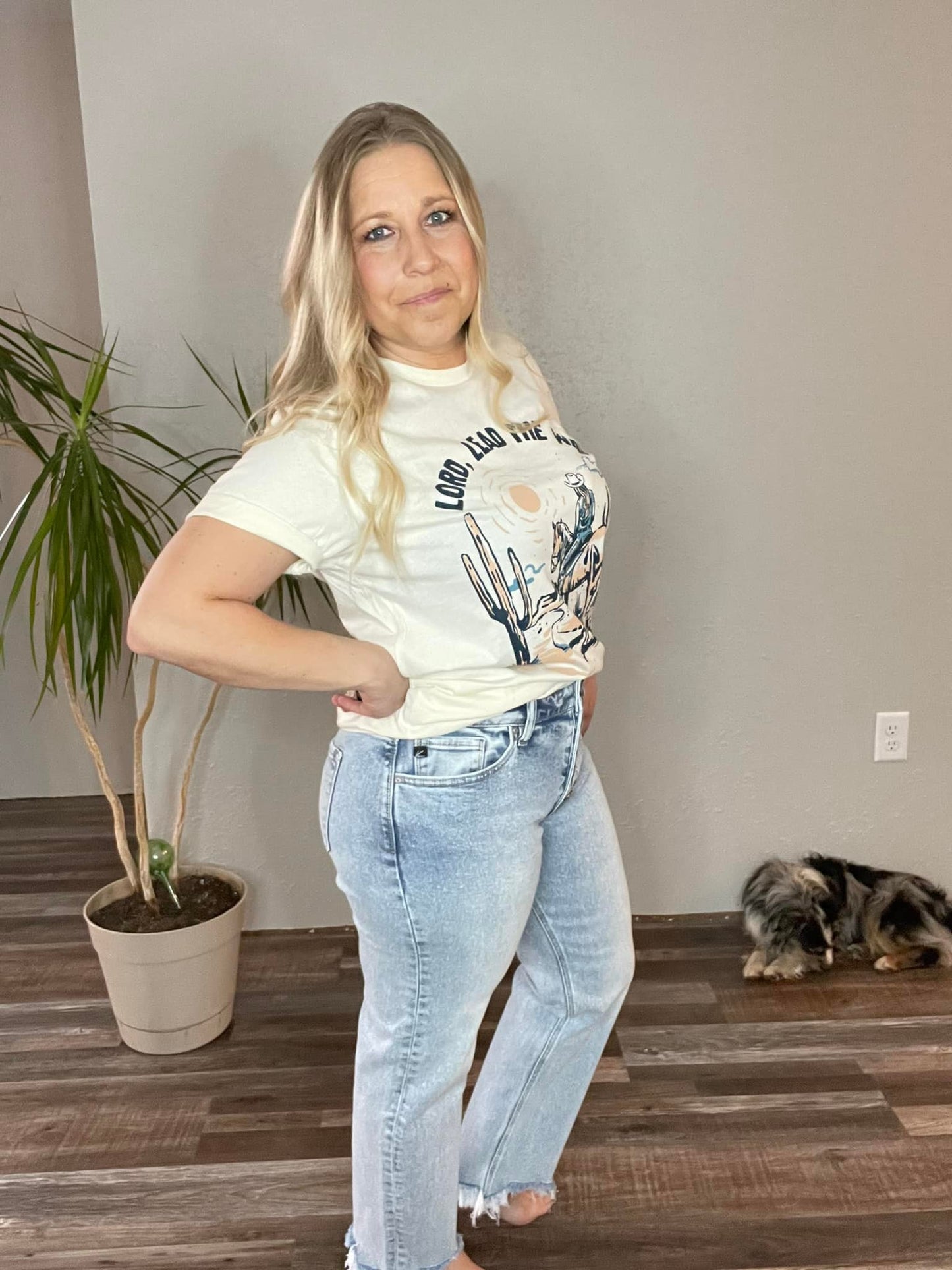 High Rise Slim Straight Leg