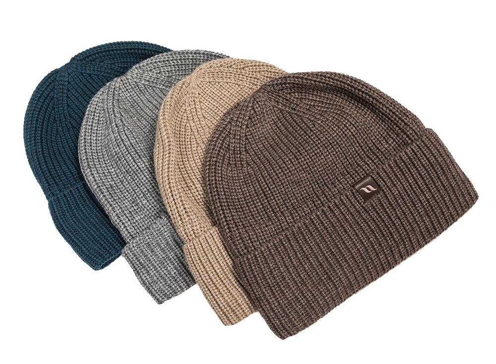 Ava Woolblend Knitted Beanie with Cuff