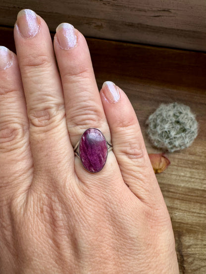 Ring - Size 6 -Purple Spiny & Sterling Silver
