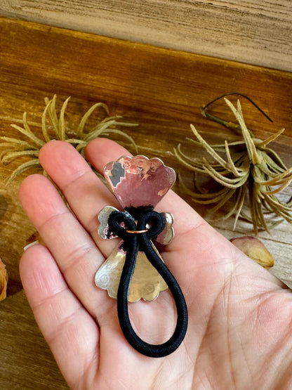 Sterling Silver Hair Tie with Kingman Turquoise