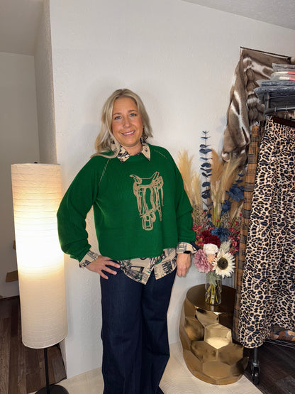 SADDLE STRAPS *GREEN