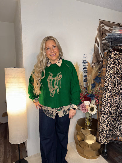 SADDLE STRAPS *GREEN