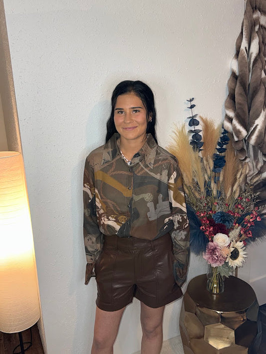 LEGEND LEATHER SHORTS *MOCHA