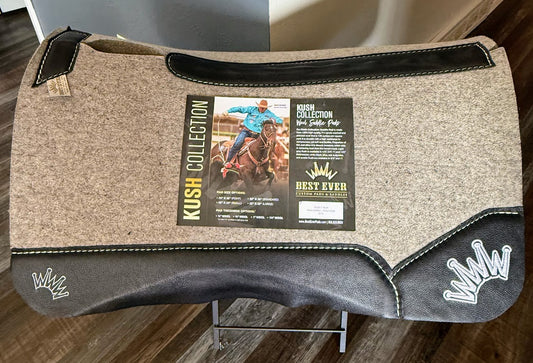 32x32 1" Kush Gray Wool Saddle Pad