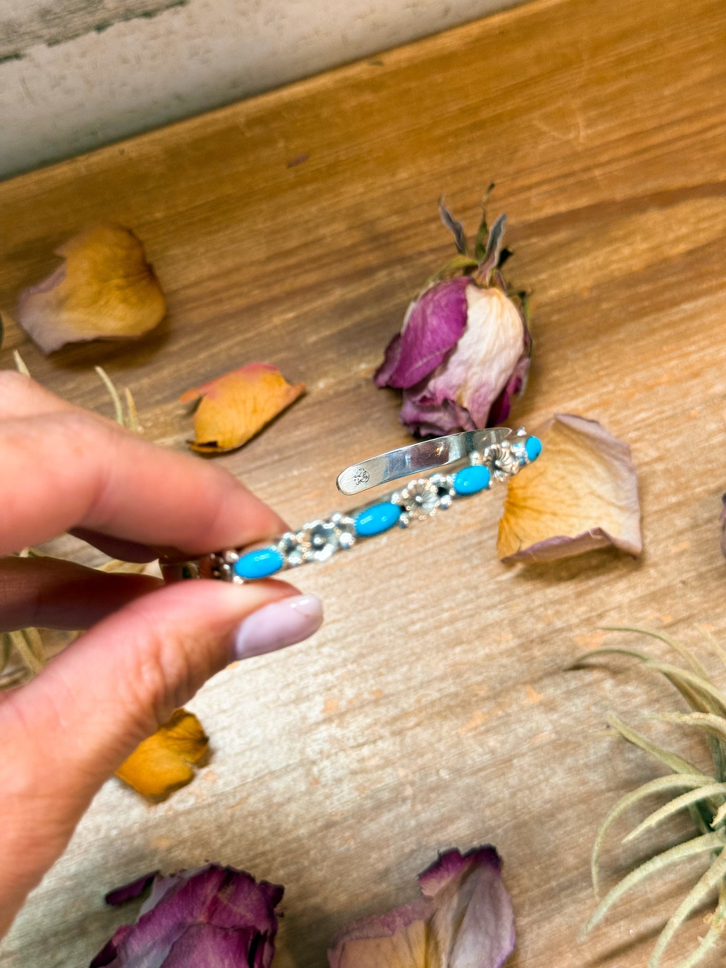 Sterling Silver Kingman Turquoise Cuff Bracelet