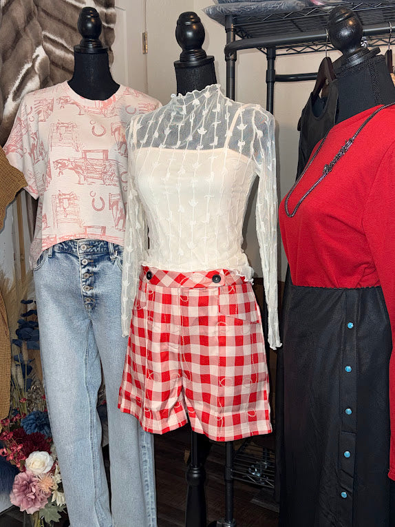 GINGHAM GAL SHORTS
