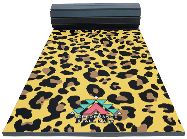 Portable Stall Mat Leopard Design 5x10