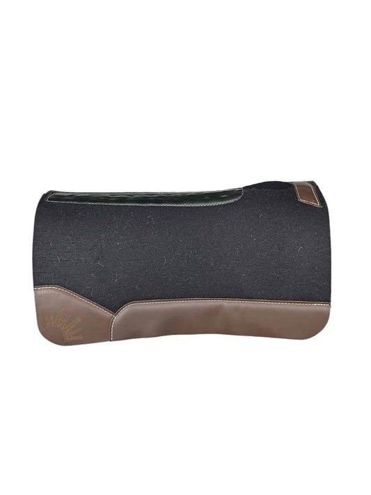 32x32 1" Kush Black Wool Saddle Pad