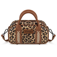 Wrangler Whipstitch Collection Mini Satchel/Crossbody Bag - Leopard