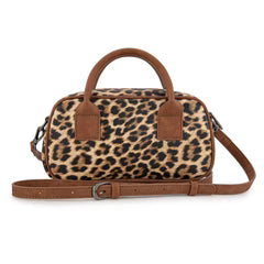 Wrangler Whipstitch Collection Mini Satchel/Crossbody Bag - Leopard