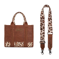 Wrangler Leopard Print Concealed Carry Tote/Crossbody - LP-BR
